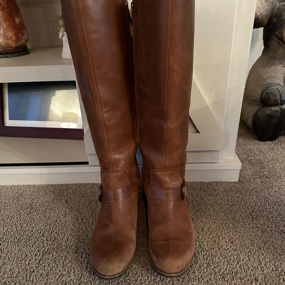 UGG Brown Leather Knee-High Boots